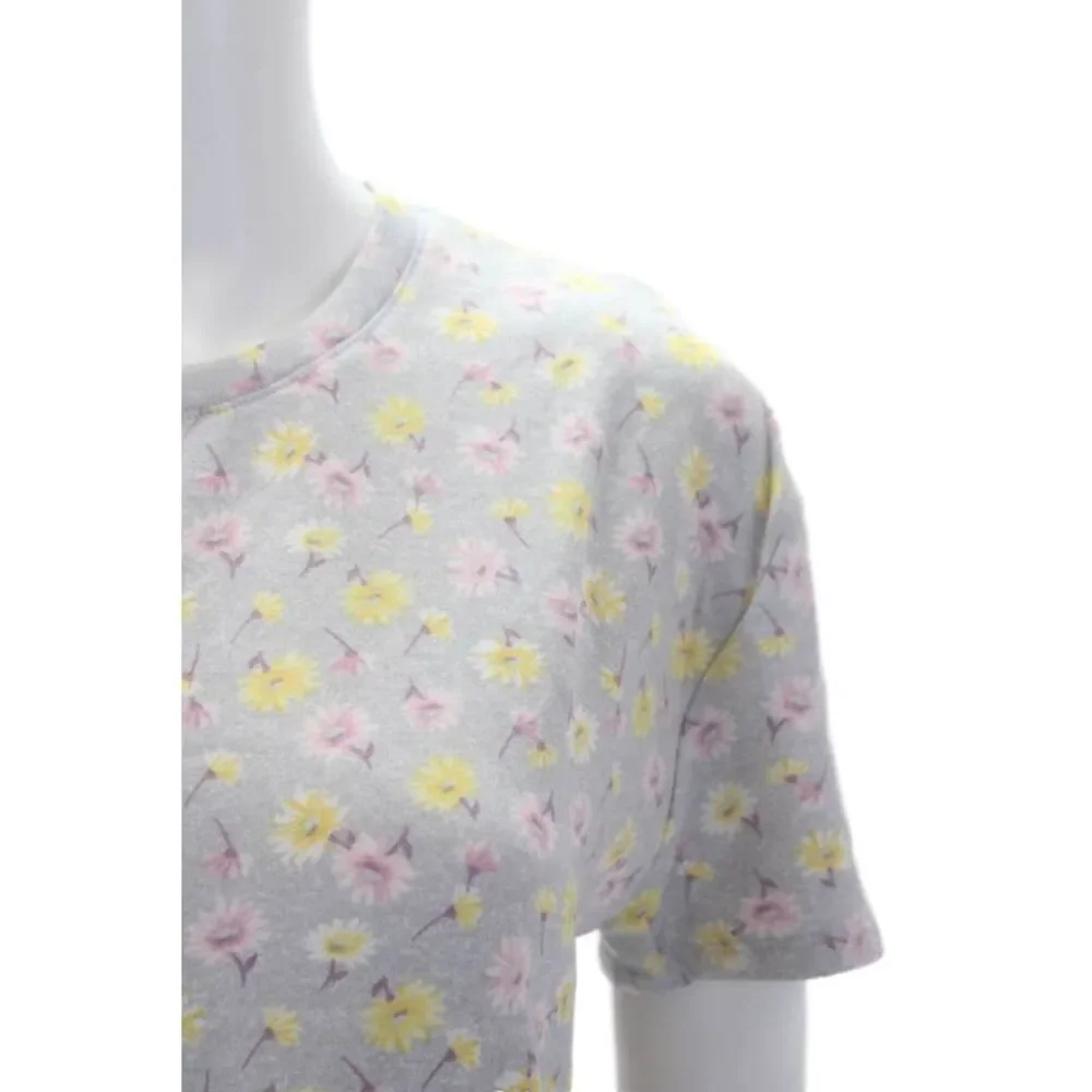 Emerson Road Womens Floral Print Crew Neck Sleep Shirt Pajama Set Gray Size S
